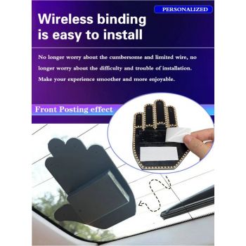 Светодиодная наклейка на стекло автомобиля Рука жестов оптом